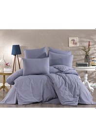 Resim Vionetta Ranforce % 100 Pamuk Koyu Gri 2 Yastıklı Tek Kişilik Nevresim Takımı Koyu Gri 