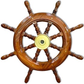 Resim Ahşap Dümen Simidi. Tekne Dümeni. 37cm. Tipo T2 Dümen 