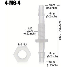 Resim Tongdashop 5 Adet M6-m10 Pp Vida Altıgen Somun - Akvaryum Ve Teras Bağlantıları 