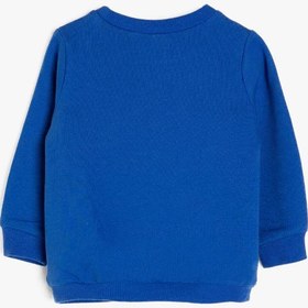 Resim Erkek Bebek Yazılı Baskılı Sweatshirt 