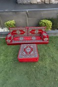 Resim mdhomecarpet Şark Köşesi Minder Takımı | Yer , Sırt Minderi, Etnik Desen, Salon ve Ev İçin 6 Parça Süngerli 
