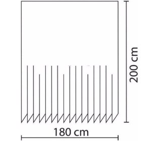 Resim Zethome Banyo Perdesi 1x180x200 Tek Kanat Duş Perdesi Halka Hediyeli Duşakabin Perdesi 2558 
