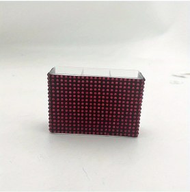 Resim Willowhaven Kırmızı Parlak Kristal Araç Organizer 3 Bölmeli Asılı Ruj Ve Dudak Balmı Tutucu 