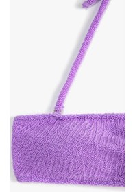 Resim Koton Straplez Bikini Üstü Boyundan Bağlamalı Dokulu Lila 3sak10020mm 3SAK10020MM370 
