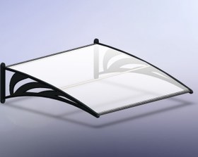 Resim Global Tente Kapı Üstü Sundurma 120x100cm Beyaz- Ana Kit-Ekonomik Seri 