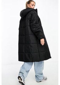 Resim Nike Terma Fit Synthetic Fill Loose Fit Classic Maxi Puffer Jacket Kadın Kapüşonlu Bol Kesim Parka Siyah Siyah 