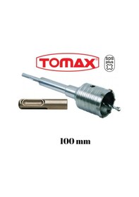 Resim Tomax Sds Plus Elmaslı Beton Delme Ucu 100 Mm Panç + 200 Mm Adaptör 