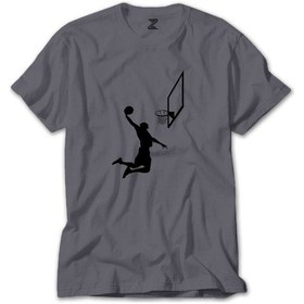 Resim Basketball Smack Silhouette Gri Tişört Gri 