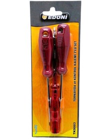 Resim Luz&pos 3 Parça Set Tornavida Yıldız - Düz - Kontrol Kalemi 