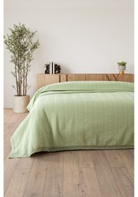 Resim Tek Kişilik Dantelli Waffle Pike-160x230 Cm-petek Pike Fıstık Yeşili 