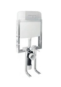 Resim Ova Gömme Rezervuar Set +buton+vana Uyumlu Beyaz 