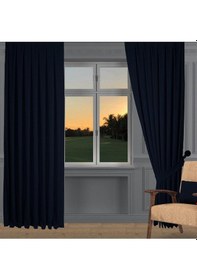 Resim Koyu Lacivert Ada Fon Perde Pilesiz Extraforlu Düz Dikim Büzgü Pile-koyu Lacivert Koyu Lacivert 