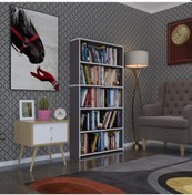 Resim Kenzlife Kitaplık Süper Ga 150*80*19 Gri 5 Katlı Tek Bölme Çift Bölme Opsiyonlu Ofis Mutfak Banyo Dolabı Arkalıksız Çok Renkli 