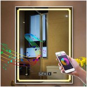 Resim GLOBAL LED MIRROR 65x90 Cm Bluetoothlu Dokunmatik Tuşlu Buğu Çözücü Ledli Banyo Aynası 