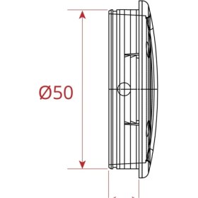 Resim Adilon Gömme Kulp 50MM Siyah 10 Adet 