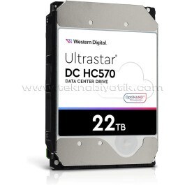 Resim WD Ultrastrar HC570 Data Center HDD 3.5" 22TB 7200 RPM SATAIII 291MB/s Harddisk 0F48155 