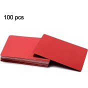 Resim Mingjin Shop 1 Kırmızı Stil 86MM x 54MM x 0,2mm Boş Metal Kartvizit Kalınlığı Alüminyum Alaşımlı Boşluklar Kart Dıy Lazer Baskı (Yurt Dışından) 