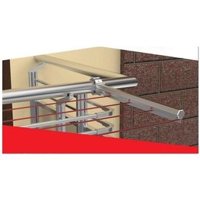 Resim Mey İthalat Koral Sabit Alüminyum Balkon Çamaşır Kurutmal Askılığı Gümüş 