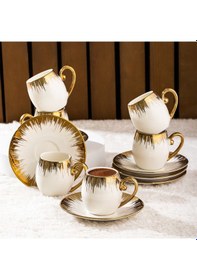 Resim Porsima 101839 Terra 6 Kişilik Porselen Kahve Fincan Takımı 100 M 