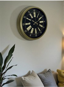 Resim 40 Cm Metal Antik Roma Eskitme Duvar Saati Çok Renkli 