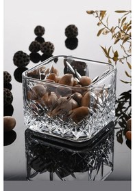 Resim Paşabahçe Timeless Kare Magnolia Kasesi - 12 Li Çok Amaçlı Kase Çerezlik Şeffaf 