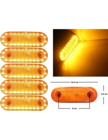 Resim Ahmet Otomotiv 24 LED Sarı Lamba 12V-24V Tır Kamyon Dorse Otobüs Minibüs Offroad 