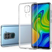 Resim Xiaomi Redmi Note 9 Kılıf Lüx Şeffaf Kamera Lens Korumalı Silikon Kılıf 