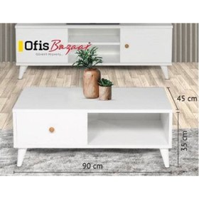 Resim sofisbazaar Ofisbazaar Orta Sehpa Beyaz 