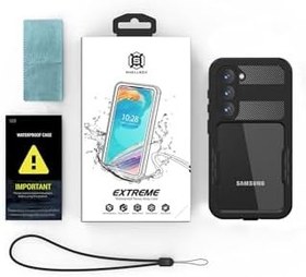Resim PSR aksesuar Siyah 1-1 Su Geçirmez -Siyah Galaxy S23 Plus ile uyumlu 