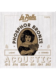 Resim La Bella Akustik Tel Set 7gps 