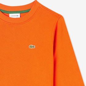 Resim Lacoste Çocuk Bisiklet Yaka Turuncu Sweatshirt 