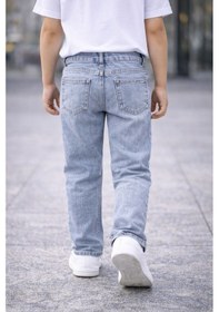 Resim Cedy Denım - Yüksek Kalite Erkek Çocuk Yüksek Bel Regularfit Esnek Jean Pantolon C800 Kar Yıkama 