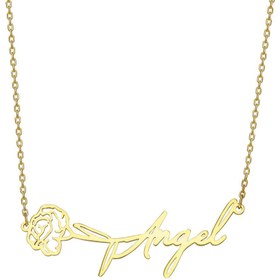 Resim YATAY DOĞUM ÇİÇEĞİ x İSİM KOLYE | 925 GÜMÜŞ - Silver / JUNI 