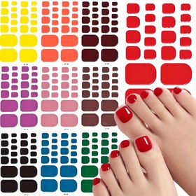 Resim 1 Sayfa Kendinden Yapışkanlı Katı Siyah Ayak Tırnak Sanatı Stickerları - Kadınlar için Tam Ayak Tırnağı Sarıcıları, Günlük & Parti Kullanımı için Plastik Parlak DIY Tırnak Çıkartmaları, Koku Yok Kolay Uygulama Yazlık Tırnak Dekoru, Hızlı Manikür Alternatifi, Basit Şık Tasarım 