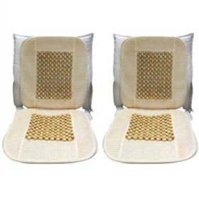Resim ShopB MiNDER HASIRLI+BONCUKLU AHSAP KREM 2 Li SET 