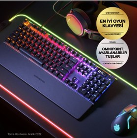 Resim SteelSeries Apex Pro Uk Ayarlanabilir Rgb Omni Switch Mekanik Gaming Klavye 