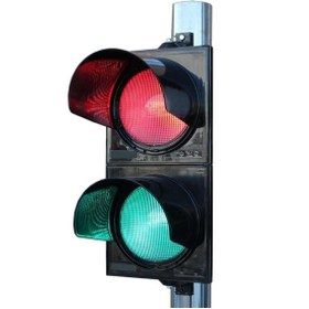 Resim Hayat Trafik Power Ledli Kırmızı Yeşil İkili Sinyal Verici, Trafik Lambası 300 mm 