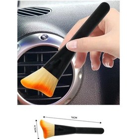 Resim Uzun Araç Oto Araba Klima Havalandırma Detaylı Temizlik Fırçası Premium Yumuşak Tüylü 
