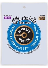 Resim Martin Ma535 Otantik Sp Custom Light Phosphor Bronz Akustik Gitar Tel Takımı 11-52 