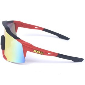 Resim Genel Markalar XBYC G4681 %100 Freeride Polarize Cam Yarı Çerçevesiz Spor Bisiklet Sürüş Gözlüğü UV400 Lens Kırmızı 