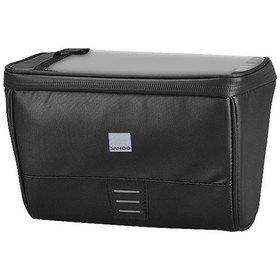 Resim Sürekli Yük Dengeleyici 2l Su Geçirmez Bisiklet El Çubuğu Çantası - 600d Poliester, Aydınlatma Döngüsü, 3 Ayarlı Kayışlı Siyah Siyah 