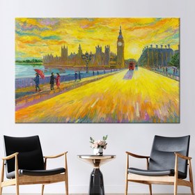 Resim Kayra Export 1 Parça Kanvas Tablo, Londra Manzara Resmi, Oil Kanvas, Manzara Kanvas, 