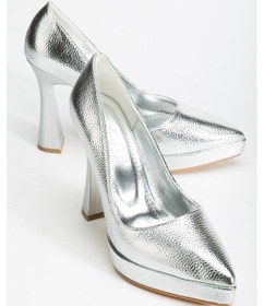 Resim Suins Shoes Suins Valen Kadın Platform Topuklu Stiletto Ayakkabı Gümüş 