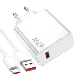 Resim Honor 100 Uyumlu Şarj Aleti Type-C 67W Turbo Hızlı Şarj Cihazı + Kablo 