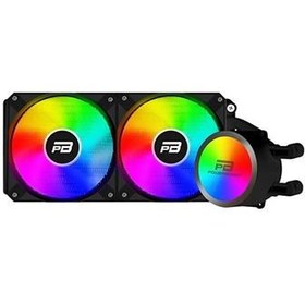 Resim PowerBoost NOBLE 240 Rainbow Fanlı 240mm (LGA1700-AM4-AM5) Uyumlu Sıvı Soğutma Sistemi (Siyah) 