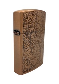 Resim Silvio Monetti Benzinli Çakmak Bakır Renk Kabartma Desenli 109147 