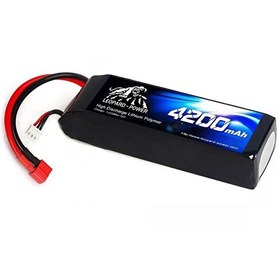 Resim 4200 mAh 7.4V 2S 40C Lityum Polimer Lipo Batarya Pil T Plug Leopard Power