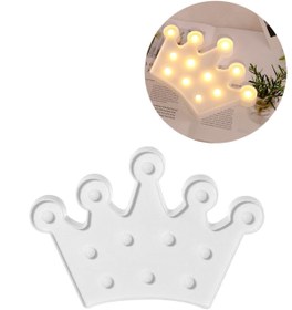 Resim Buffer 2 Adet 3d Dekoratif Pilli Kraliçe Tacı Model Led Masa ve Gece Lambası 