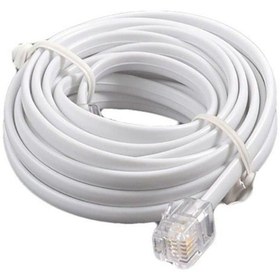 Resim 10 Metre Rj11 Telefon Kablosu Iki Ucu Erkek Telefon Kablosu 