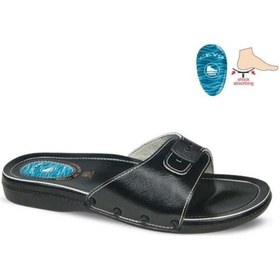 Resim Ceyo 6300-1 Topuk Jelli Anatomik Taban Erkek Terlik Siyah 40-45 Siyah 